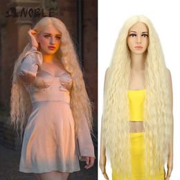 Synthetic Wigs Synthetic Wigs Noble Synthetic Lace Front Wig 42 Inch Long Curly Wigs For Women Lace Front Wig Blonde Full Lace Wig Blonde Lace Wig Cosplay 240328 240327