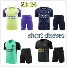 2023 2024 New Real Madrids short sleeve Tracksuits 23 24 Men kit soccer Training suit football clothing outdoor jogging short shirt set