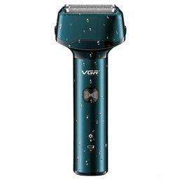 VGR 3D Washable Wet Dry Electric Shaver For Men Rechargeable Face Razor bald Beard Shaving Machine LCD Display 240314