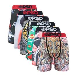 Underpants 6Pcs Sexy Fashion Print Men Underwear Boxer Cueca Male Panty Lingerie Mens Underpants Panty Boxershorts Man Boxerbriefs S-XXL 24319