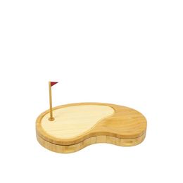 TOSCANA - A Picnic Time Brand Sand Trap and Tool Charcuterie Set, Wood Cutting Board with Cheese Knives, (bamboo)