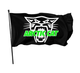 Arctic Cat Skull 3x5ft Flags Outdoor Banners for Guys 100D Polyester High Quality With Brass Grommets1265660