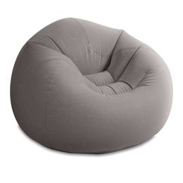 Intex 68579EP Iatable 42L 41W X 27H Inch Contoured Beanless Bag Lounge Chair, Grey