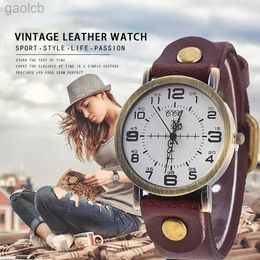 Wristwatches Vintage Cow Leather Bracelet Watch Women Wrist Watches Casual Luxury Quartz Watch Hot Selling Watches 24319