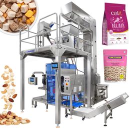 Automatic nuts packing machine for banana chips 1kg stand up zipper sancks mini doypack packing machine