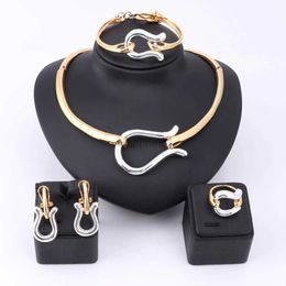 Bangle Women african jewelry sets golden color 3 colors wedding fashion for newlyweds elegant romantic wedding jewelry sets 240319