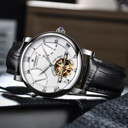 Wristwatches Fashion Tourbillon Mechanical Watches Top Automatic Men Wrist Casual Business Waterproof Luminous Clock