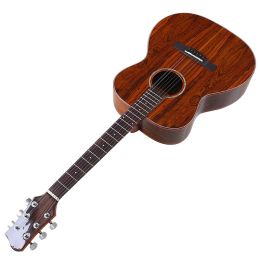 Guitar High Gloss Acoustic Guitar 40 Inch Brown Colour 6 Strings Folk Guitar Full Butterfly Wood Full Size Guitar Good Handicraft