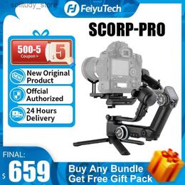 Stabilisers FeiyuTech SCORP Pro camera universal joint handheld Stabiliser with remote control handle and OLED screen suitable for Canon Nikon Max 4.5kg Q240320