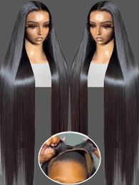 Glueless Wig Human Hair baby hair Straight Lace Front Closure Bleached Konts Preplucked Hairline Wear and Go Pre Cut Lace