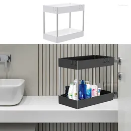 Kitchen Storage Multipurpose Rack Cabinet 2 Tier Under Sink Organizer Layer Bathroom Organizing Holder Household Accessories