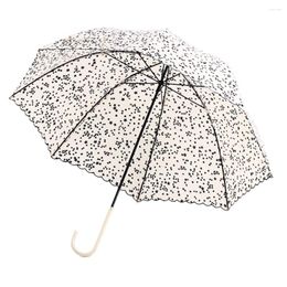 Umbrellas 8k Ladies Floral Classic Stick Umbrella For Women Refresh-style Parasols Sun And Rain Proof Water Resistant J Handles