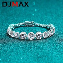 Charm Bracelets DJMAX 11.1CT Moissanite for Women Top Original 925 Sterling Silver Las Luxurious Moissanite Diamond Chain New 2023 L240319