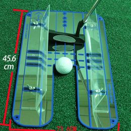 Aids Golf Putting Mirror Portable Golf Training Aid Trainer Practice Supplies Putting Mat for Indoors Golf Gadgets Accessories