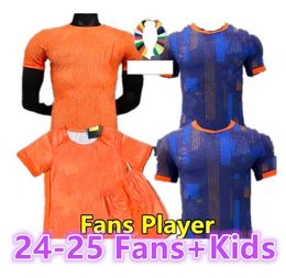 24 25 Netherlands MEMPHIS European Cup 23 24 Holland club jersey DE JONG VIRGIL DUMFRIES BERGVIJN Shirt 2024 KLAASSEN BLIND DE LIGT men kids kit football shirt8899