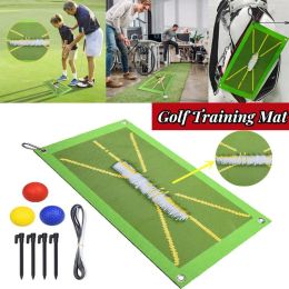 Aids Golf Training Mat for Swing Detection Batting Golf Divot Mat Analysis Swing Path and Correct Hitting Posture Practise Swing Mat