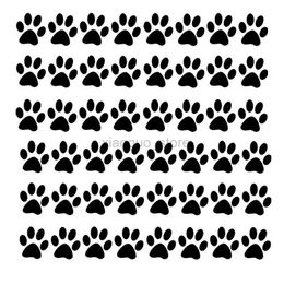 Toilet Stickers 48 pcs Paw Print Bundle Cat Dog Pet Prints Car Sticker Set Car Accessories Vinyl Wall Board For Window Toilet 3.3cm/pcs 240319