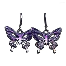 Dangle Earrings 1 Pair Novel Hollow Butterfly-shape Trend Temperament Cool Simple Ear Buckles Dark Sweet