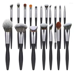 Makeup Brushes 2024 Spot Explosion 16 Sexy Small Waist Black Brush Eyeliner Set