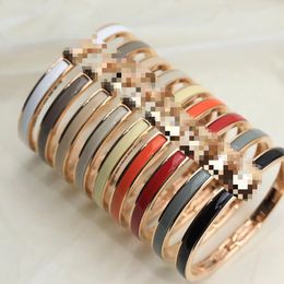 High quality Classic fashion bangle Designer Stainless Steel Bracelets 8MM Gold bracelets Luxury Brand for Men Women Valentine's gift