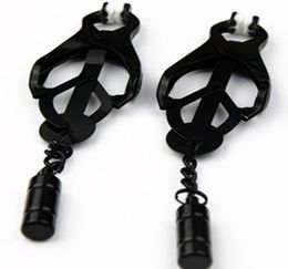 Black Metal Nipples Clamps Breast Clips Bondage Slave Flirting Toys In Adult Games Couples Sex Toys For Women And Men9281361