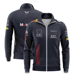 Men's Hoodies Sweatshirts New F1 Team Red Racing Suit In 2024 Bull Versappen Supersales Round Neck Zipper Jacket Sports And Leisure Oversized Top
