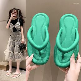 Slippers 2024 Explosive Candy Colour Cartoon Flip-flops Female Flat Outside Wear Spring And Summer Cute Lazy Home Beach
