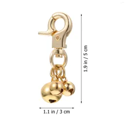 Dog Collars 4 Pcs Pet Keychain DIY Loud Bell Metal With Zinc Alloy Accessories Collar Cat Fob