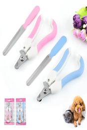 Dog Cat Pets Nail Clippers and Trimmer With Sickle Professional Grooming Tool for Pet Stainless Steel LaborSaving 2 Colors7289178