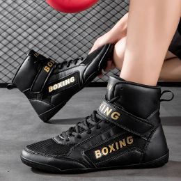 Shoes Men's and Women's Light Wrestling Shoes, Breathable Mesh Training Boxing Sports Shoes, Professional Boxing Shoes Size 3547
