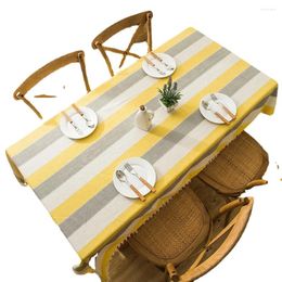 Table Cloth Nordic Waterproof Imitation Cotton Linen Embroidered Tassel Lace Geometric Rectangle Dining Cover