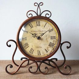 Table Clocks Mantelpiece Vintage Decor Wooden Letters For Crafts Case Style