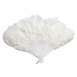 Decorative Figurines Halloween Ball Feather Crafts Fleece Fan Show Burlesque 21 Flapper Wedding Ladies Fancy Dress Hand Held Soft