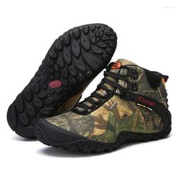 Fitness Shoes Camo Tactical Boots Men Waterproof Military Outdoor Combat Trekking Sneakers Man Hiking Hunting