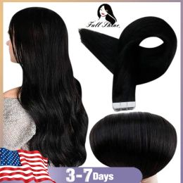 Extensions Full Shine Tape in Human Hair Extensions 20pcs Adhesive Skin Weft Pure Solid Colour Glue on Woman Hair Machine Made Remy