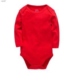 Rompers Baby Girls Clothing Body Suit Newborn Infant Boys Romper Infant Long Sleeve Summer Red Jumpsuit Cotton Soild Color Pyjama BebeC24319