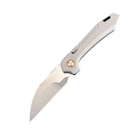 Special Offer A5022 Flipper Knife CPM-D2 Steel Satin Blade CNC Stainless Steel Handle Ball Bearing Outdoor Camping Hiking Fishing EDC Pocket Knives