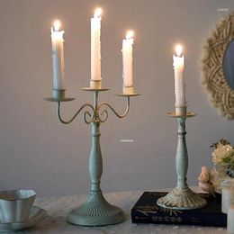 Candle Holders European Retro Romantic Candlelight Dinner Props Creative Home Decoration Nordic Candlestick Christmas