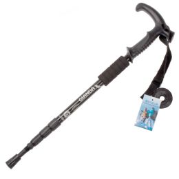 Sticks T Shank Shock Absorber Aluminium Alloy 4 Section Walking Sticks Telescoping Cane