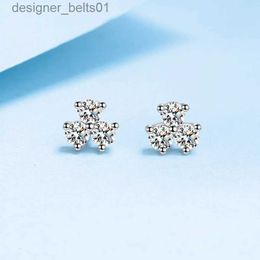 Stud Mossanite Stud 925 Sterling Silver Earring for Women Cr Little Fresh Ear Stud Plated Platinum with Jewellery Box Free ShippingC24319