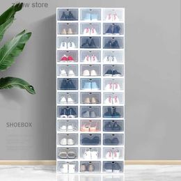 Storage Holders Racks Japanese PP smallest transparent shoe box household dustproof and anti oxidation drawer shoe box storage manager shoe rack Y240319