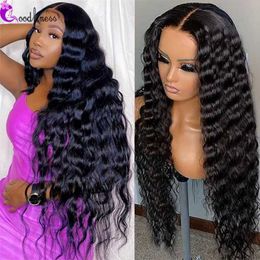 Synthetic Wigs Loose Deep Wave Wig 13x6 HD Lace Frontal Wig For Women 5x5 HD Lace Front Human Hair Wigs Brazilian PrePlucked Deep Wave Wig 180% 240328 240327