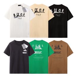 Fashion Mens T-Shirt Designer Tees Luxury Brand BA T Shirts Mens Womens Short Sleeve Hip Hop Streetwear Tops Shorts Casual Clothing Clothes B-63 Size XS-XL