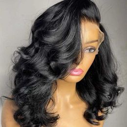 Synthetic Wigs Body Wave Short Bob Wig Transparent 13X4 Lace Front Human Hair Wigs for Women PrePlucked Natural Hair Remy Brazilian Wig On Sale 240328 240327