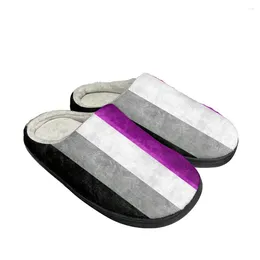 Slippers Asexual Pride Fashion Cotton Custom Mens Womens Sandals Plush Casual Keep Warm Shoes Thermal Comfortable Slipper