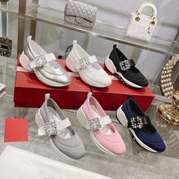 High End Quality 2024 Early Spring Fashionable Versatile Sponge Cake Sole Single Shoe with Rhinestone Buckle, Increased Thickness, and Velcro Women's Shoes