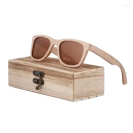 Sunglasses BerWer Men's Wooden Polarized Sun Glasses Retro Men And Women Luxury Handmade For Friends As Gifts