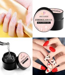 MEET ACROSS Fibre Glass Gel Fibreglass Extension Building UV Gel Varnish Repair Broken Nails Soak Off UV Extend Nail Tips1245820