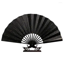 Decorative Figurines Antiquity Folding Fan Chinese Classical Hanfu Cosplay Hand Bamboo Calligraphy Ventilador Cultural Craft Gift