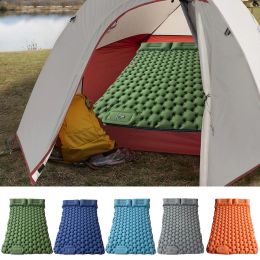 Mat Inflatable Mattress Outdoor Air Matt Foldable Camp Tent Mat TPU Nylon Ultralight Waterproof Camp Bed with Carry Bag for Travel